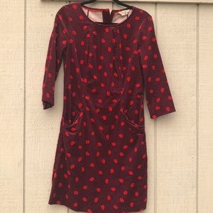 Boden fall leaves corduroy dress